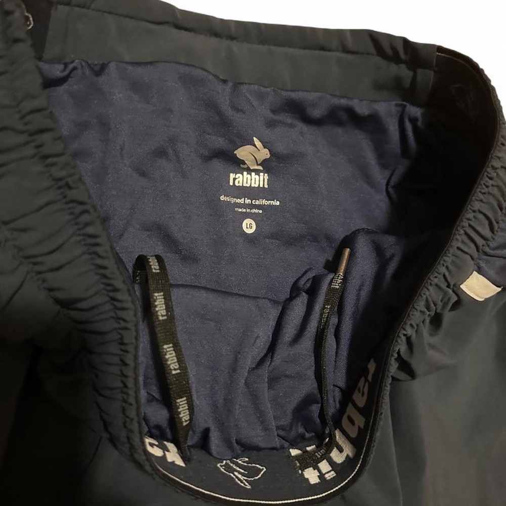 rabbit "Repeats" Retro Running Shorts in Navy & White - Picture 4 of 4